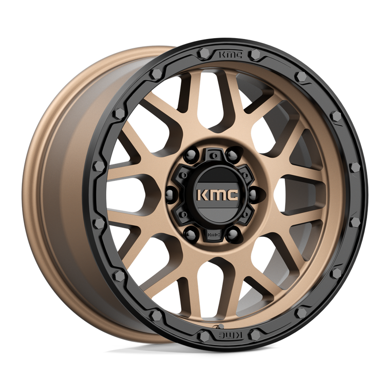 KMC Wheels - KM535 GRENADE OFF-ROAD - Bronze - MATTE BRONZE MATTE BLACK LIP - 17" x 9", 18 Offset, 6x114.3 (Bolt Pattern), 66.1mm HUB