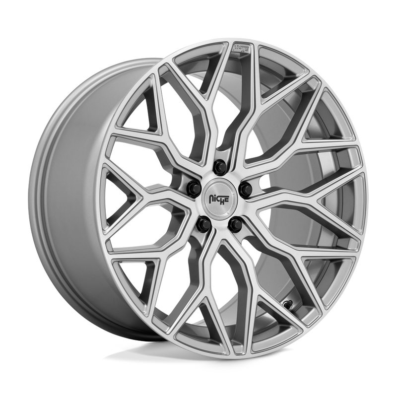 Niche - M265 MAZZANTI - Gunmetal - ANTHRACITE BRUSHED TINT CLEAR - 20" x 10.5", 35 Offset, 5x120 (Bolt Pattern), 72.6mm HUB