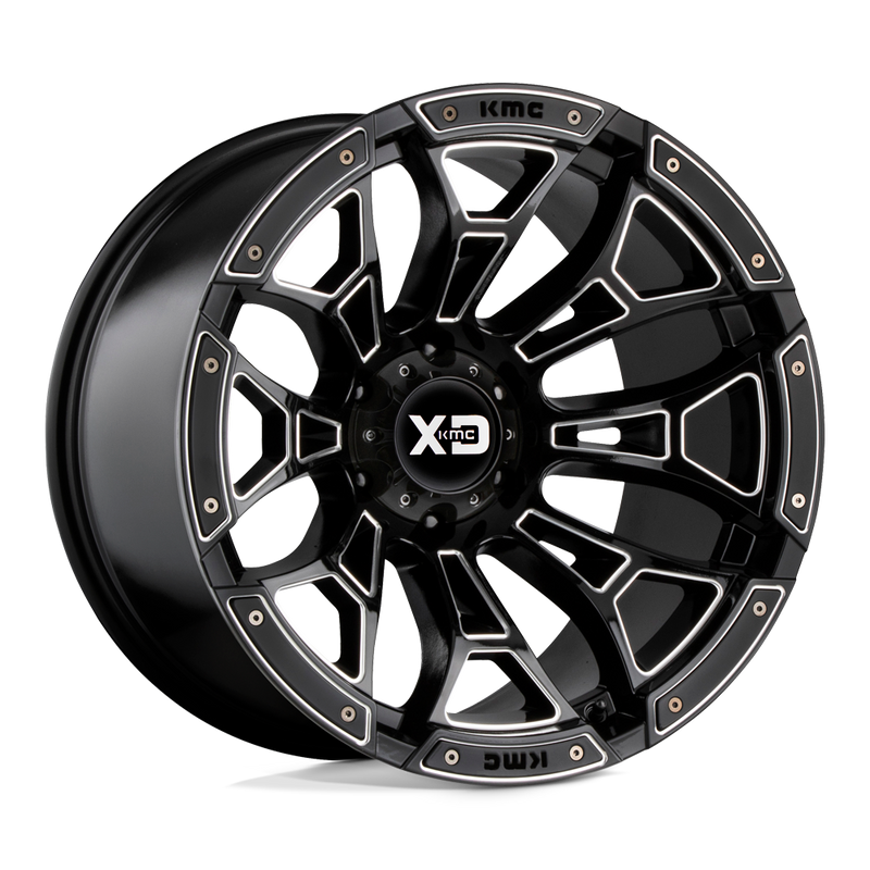 XD Series - XD841 BONEYARD - Black - Gloss Black Milled - 18" x 10", -18 Offset, 5x139.7 (Bolt Pattern), 78.1mm HUB