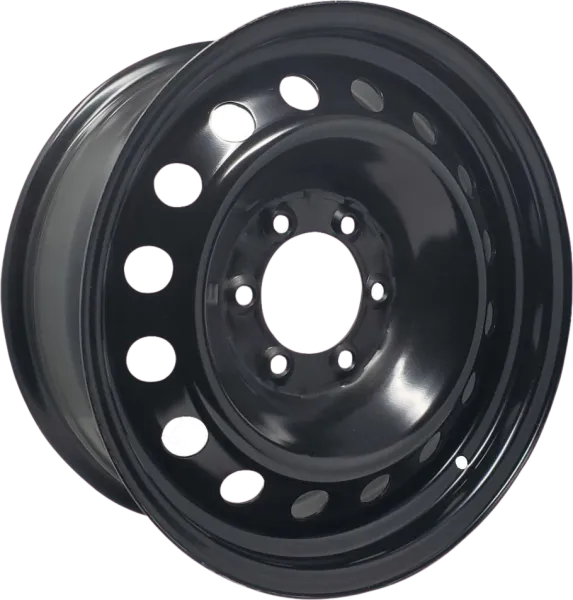 DTD - Steel - Black - Gloss Black - 16" x 6.5", 28 Offset, 6x139.7 (Bolt pattern), 106.1mm HUB