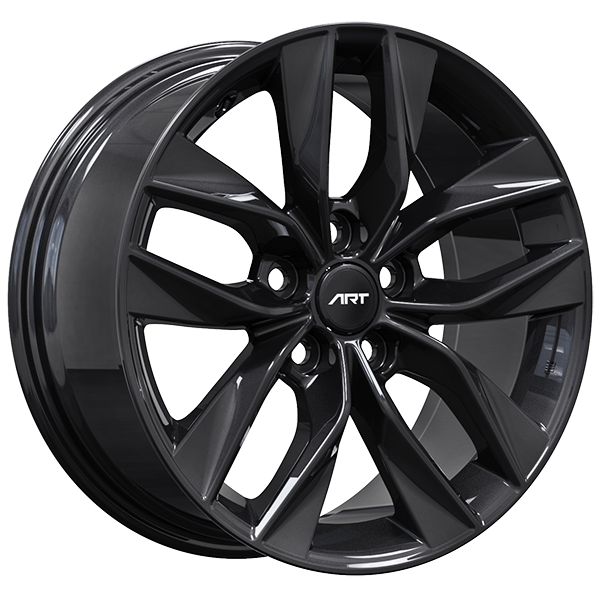 ART - Replica 229 - Black - Gloss Black - 17" x 7.5", 40 Offset, 5x114.3 (Bolt Pattern), 60.1mm HUB