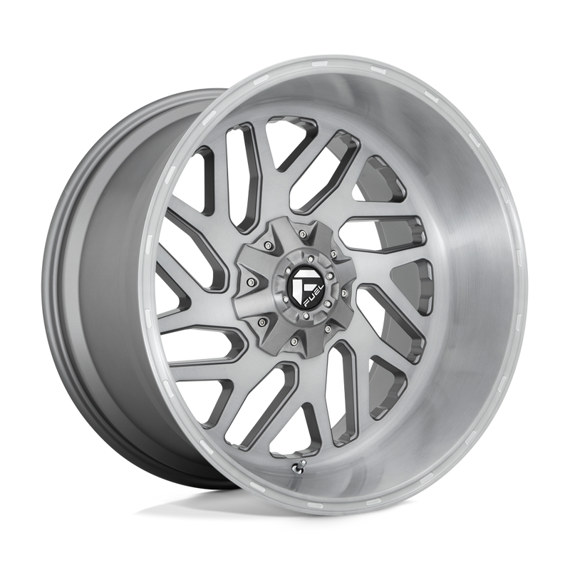 Fuel - D715 TRITON PLATINUM - Gunmetal - BRUSHED GUN METAL TINTED CLEAR - 20" x 10", -18 Offset, 8x165.1 (Bolt Pattern), 125.1mm HUB