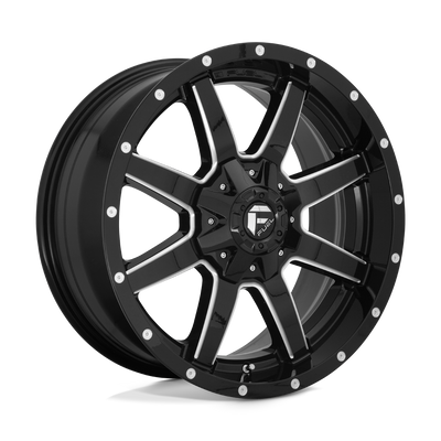 Fuel - D610 MAVERICK - Black - GLOSS BLACK MILLED - 18" x 9", 1 Offset, 6x135/139.7 (Bolt Pattern), 106.1mm HUB