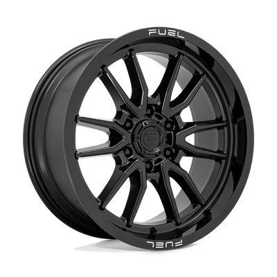 Fuel - D760 CLASH - Black - GLOSS BLACK - 20" x 9", 1 Offset, 6x139.7 (Bolt Pattern), 106.1mm HUB