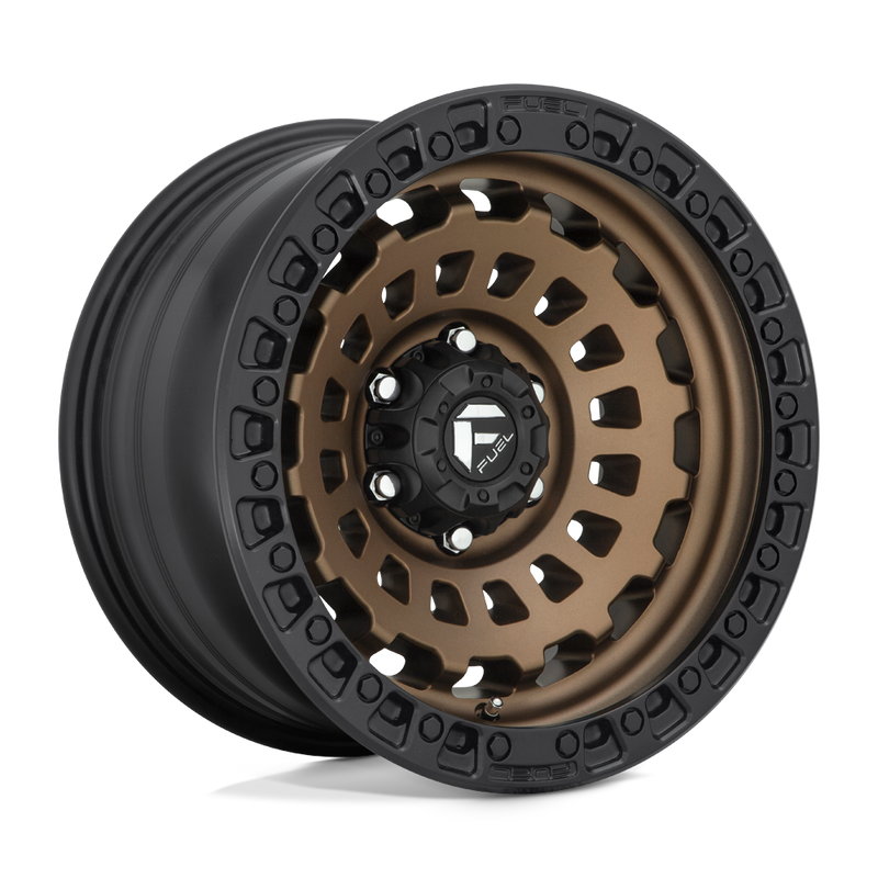 Fuel - D634 ZEPHYR - Bronze - MATTE BRONZE BLACK BEAD RING - 20" x 9", 1 Offset, 5x127 (Bolt Pattern), 71.5mm HUB