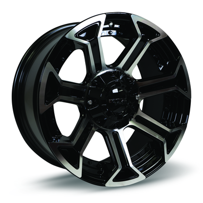 RTX Wheels - Peak - Black - Gloss Black Machined - 22" x 10", -18 Offset, 6x139.7 (Bolt Pattern), 106.1mm HUB