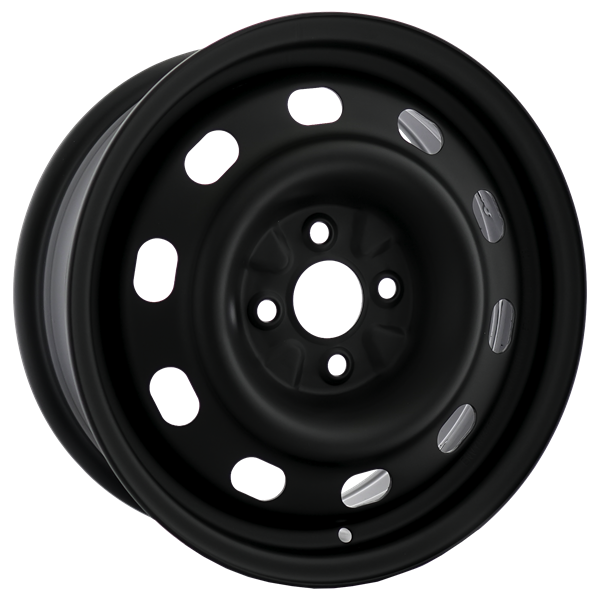 Envy Wheels - NX4 STEEL WHEEL - Black - FLAT BLACK - 15" x 6", 42 Offset, 4x100 (Bolt Pattern), 57.1mm HUB