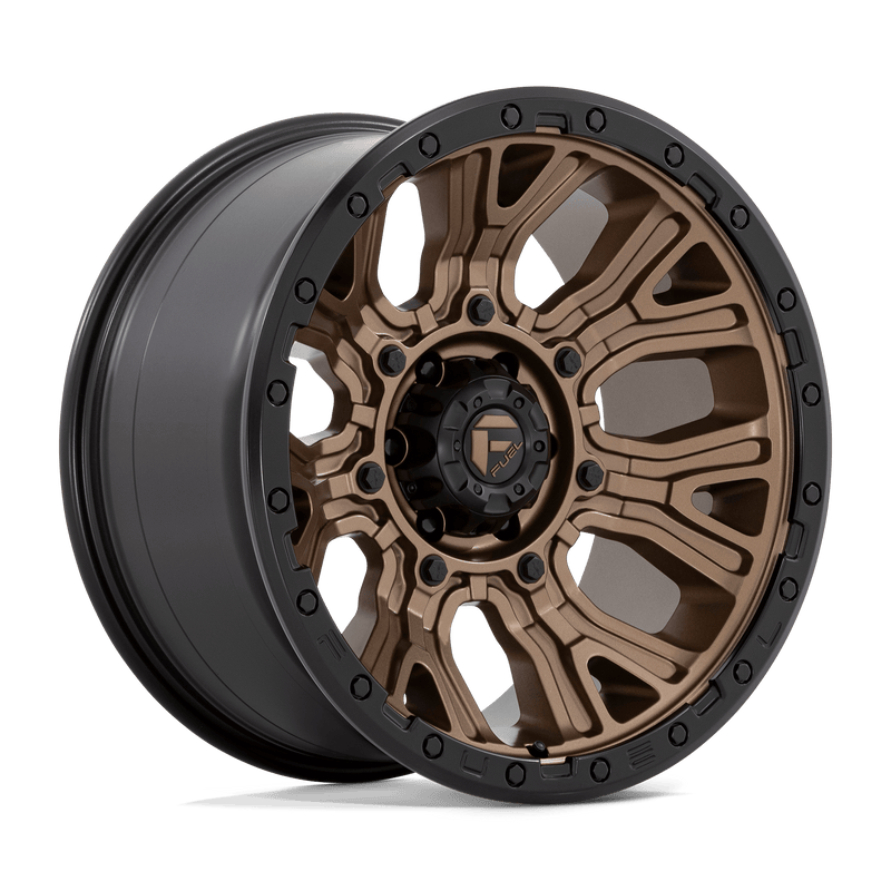Fuel - D826 TRACTION - Bronze - MATTE BRONZE WITH BLACK RING - 20" x 10", -18 Offset, 6x135 (Bolt Pattern), 87.1mm HUB