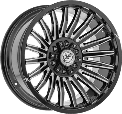 XF Off-Road - XF-231 - Black - Gloss Black Milled - 20" x 9", 12 Offset, 5x127/139.7 (Bolt pattern), 78.1mm HUB