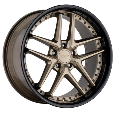 TSW Wheels - PREMIO - Gunmetal - MATTE BRONZE W/ GLOSS BLACK LIP - 19" x 9.5", 4 Offset, 5x114.3 (Bolt Pattern), 76.1mm HUB