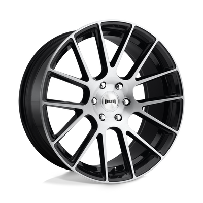 DUB - S206 LUXE - Black - GLOSS BLACK BRUSHED - 22" x 9.5", 20 Offset, 6x139.7 (Bolt Pattern), 78.1mm HUB