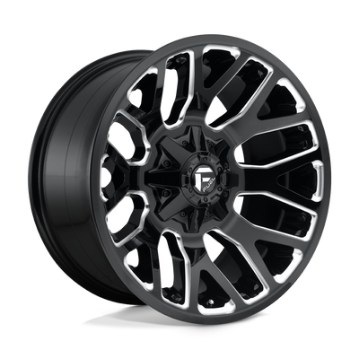 Fuel - D623 WARRIOR - Black - GLOSS BLACK MILLED - 20" x 9", 20 Offset, 6x135/139.7 (Bolt Pattern), 106.1mm HUB