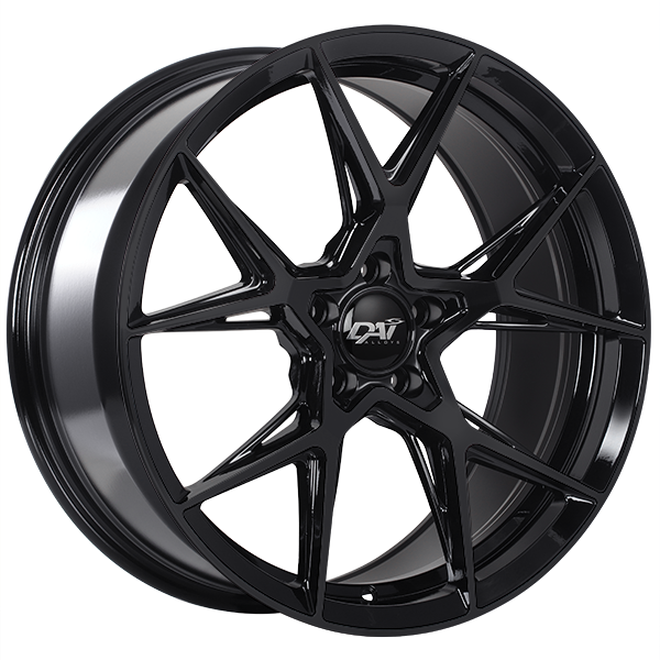 Dai Alloys - Gravity - Black - Gloss Black - 18" x 8", 42 Offset, 5x114.3 (Bolt Pattern), 73.1mm HUB