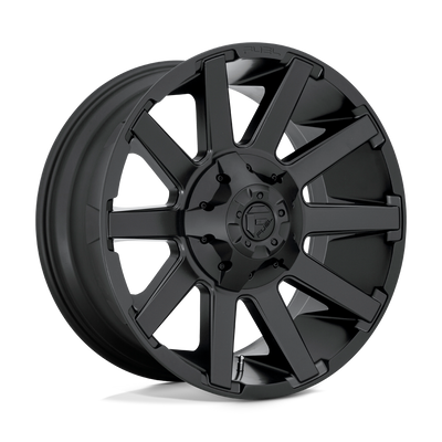 Fuel - D437 CONTRA - Black - SATIN BLACK - 20" x 10", -18 Offset, 8x165.1 (Bolt Pattern), 125.1mm HUB