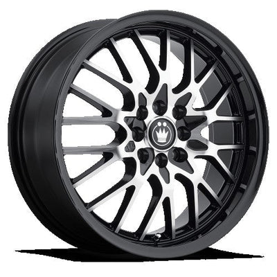 Konig - Lace - Black - Black/Machine Spoke - 17" x 8", 35 Offset, 5x100 (Bolt Pattern), 73.1mm HUB