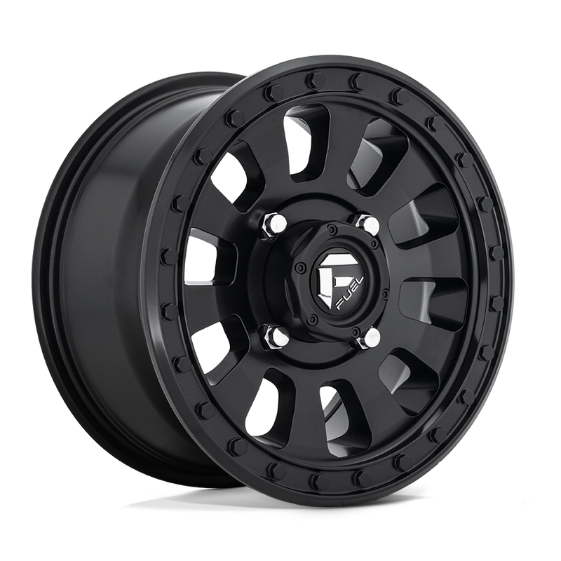 Fuel UTV - D630 TACTIC - Black - MATTE BLACK - 15" x 7", 38 Offset, 4x156 (Bolt Pattern), 132mm HUB
