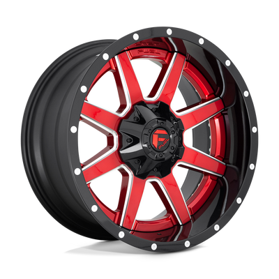 Fuel - D250 MAVERICK - GLOSS RED - 22" x 12", -44 Offset, 5x127/139.7 (Bolt Pattern), 87.1mm HUB