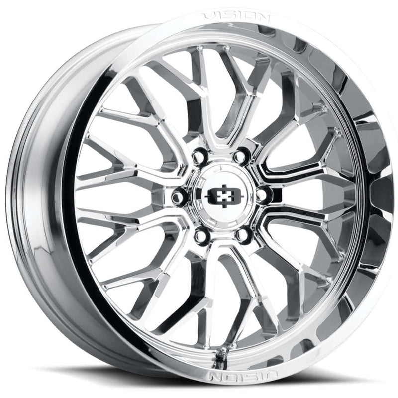 Vision Wheel Off-Road - 402 RIOT - Chrome - CHROME - 20" x 10", -25 Offset, 8x165.1 (Bolt Pattern), 125.2mm HUB