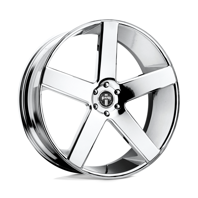 DUB - S115 BALLER - Polished - CHROME PLATED - 24" x 9", 15 Offset, 5x120 (Bolt Pattern), 72.6mm HUB