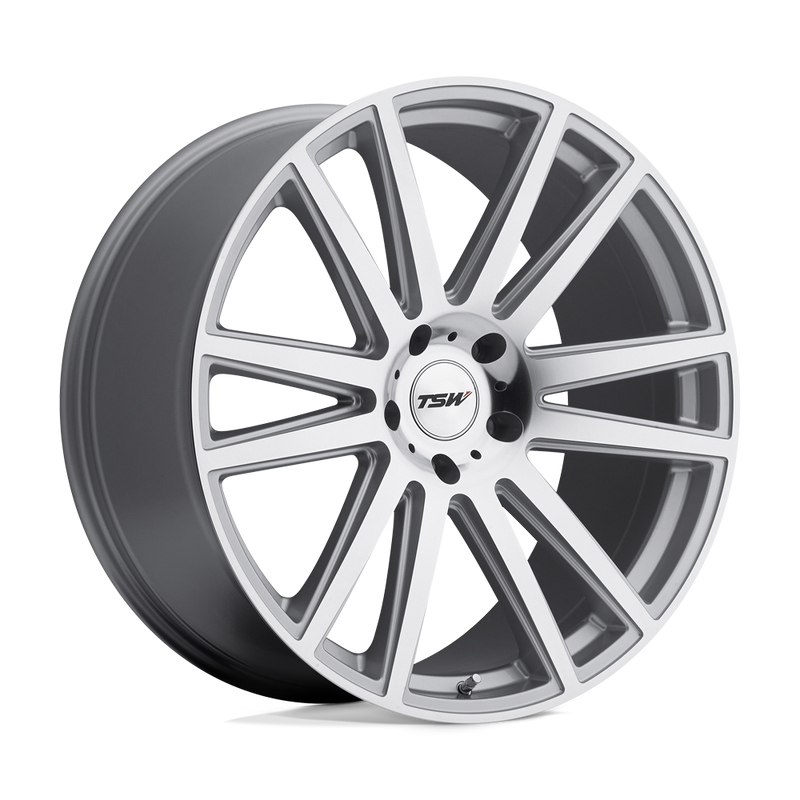 TSW Wheels - GATSBY - Silver - Silver with Mirror-Cut Face - 22" x 9", 35 Offset, 5x120 (Bolt Pattern), 76.1mm HUB