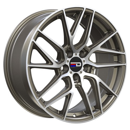 Euro Design - Tech - Bronze - Matte Bronze Machined - 18" x 8", 35 Offset, 5x112 (Bolt Pattern), 66.5mm HUB