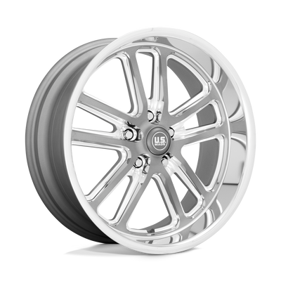 US Mag - U130 BULLET - Gunmetal - TEXTURED GUN METAL WITH MILLED EDGES - 20" x 9.5", 1 Offset, 5x127 (Bolt Pattern), 78.1mm HUB