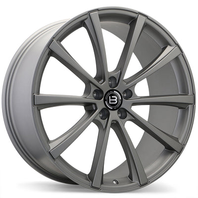 Braelin - BR09 - Gunmetal - Satin Charcoal - 22" x 10", 45 Offset, 5x114.3 (Bolt Pattern), 66.1mm HUB