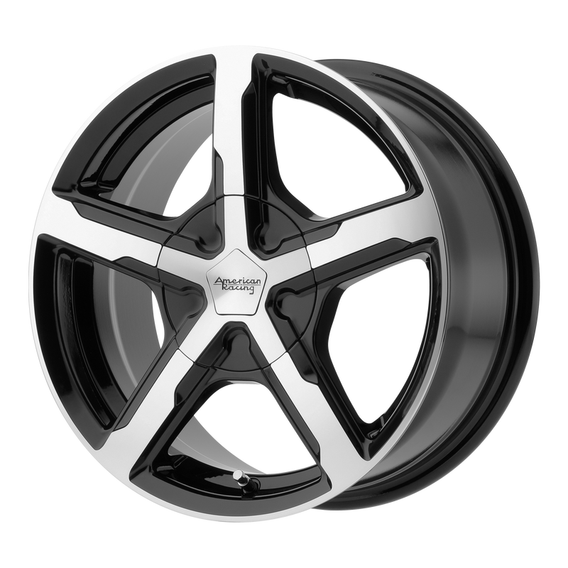 American Racing - AR921 TRIGGER - Black - GLOSS BLACK MACHINED - 18" x 8", 15 Offset, 5x115 (Bolt Pattern), 72.56mm HUB
