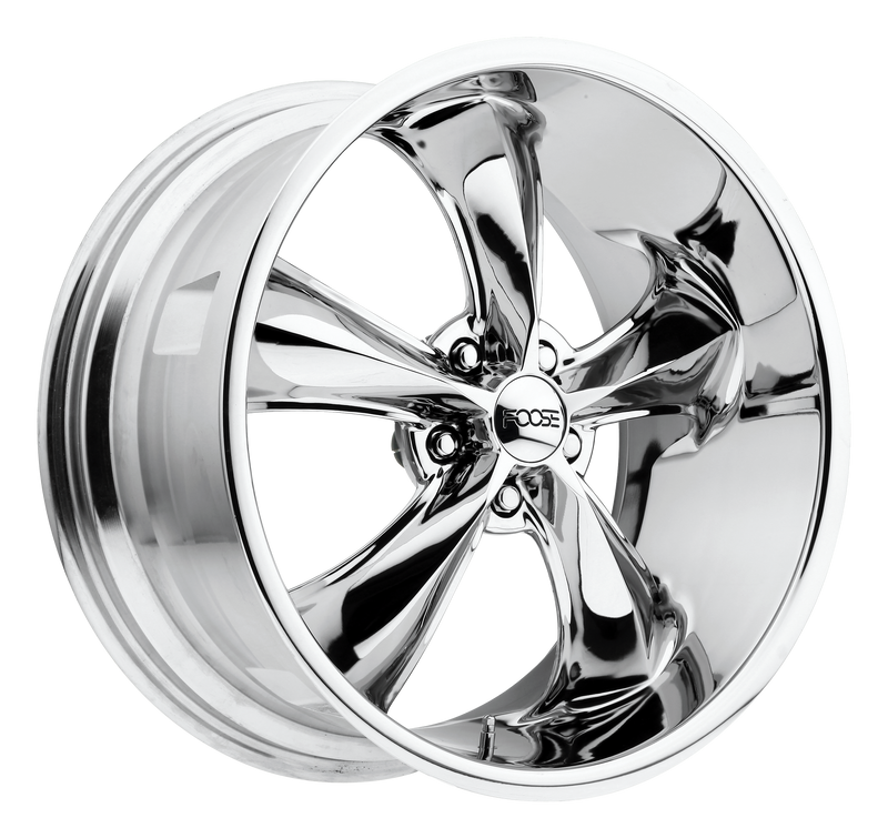Foose - F105 LEGEND - Chrome - CHROME PLATED - 17" x 9", 7 Offset, 5x114.3 (Bolt Pattern), 72.56mm HUB