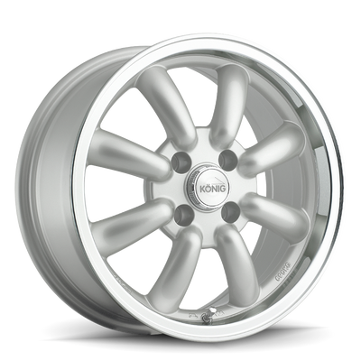 Konig - Rewind - Silver - Silver - 15" x 7", 20 Offset, 4x110 (Bolt Pattern), 73.1mm HUB