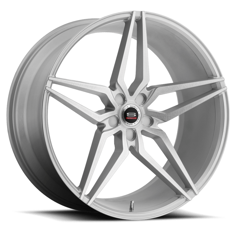 Spec-1 Racing - SPM-81 - Silver - Silver Brushed - 20" x 9", 38 Offset, 5x114.3 (Bolt pattern), 73.10mm HUB