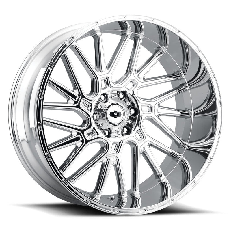 Vision Wheel Off-Road - 404 BRAWL - Chrome - Chrome - 22" x 10", -19 Offset, 6x135 (Bolt Pattern), 87.1mm HUB