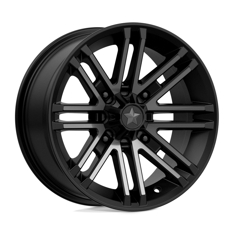 MSA Offroad Wheels - M40 ROGUE - Black - SATIN BLACK TITANIUM TINT - 15" x 7", 10 Offset, 4x137 (Bolt Pattern), 112.1mm HUB