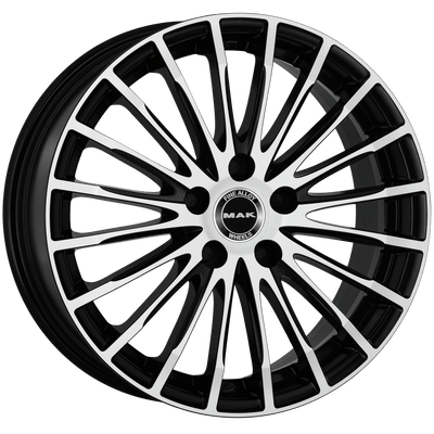 Mak Wheels - STARLIGHT - Black - ICE BLACK - 18" x 8", 45 Offset, 5x112 (Bolt Pattern), 66.6mm HUB