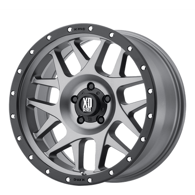XD Series - XD127 BULLY - Gunmetal - MATTE GRAY BLACK RING - 17" x 8.5", 0 Offset, 5x150 (Bolt Pattern), 110.1mm HUB
