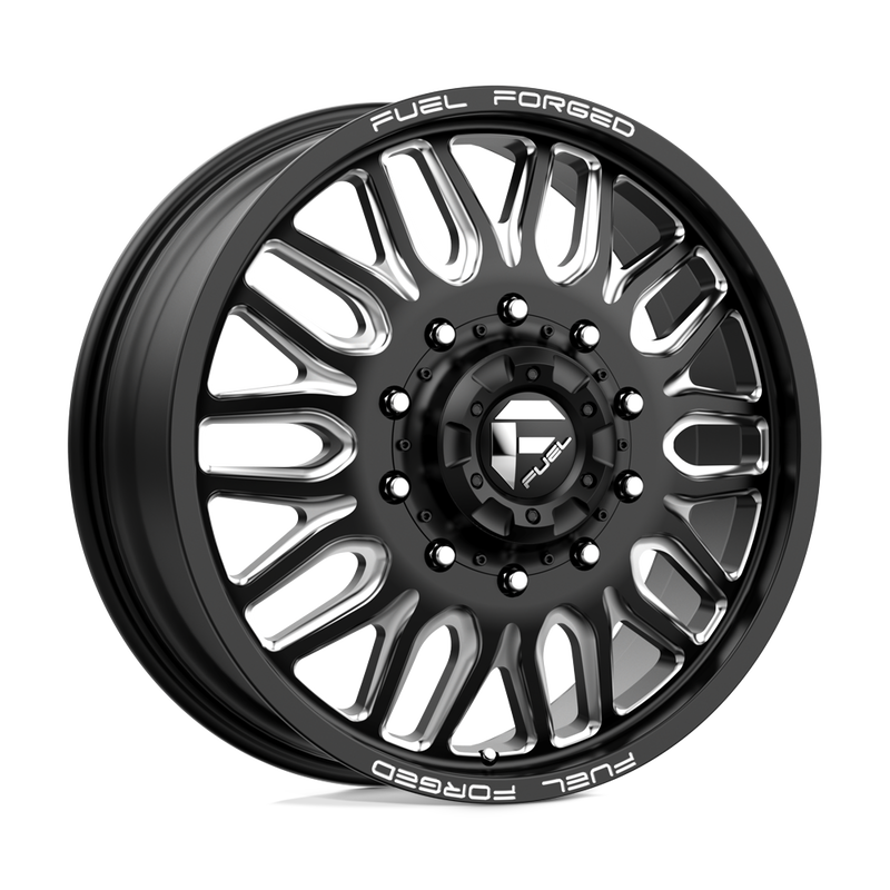 Fuel Mono - DB66 FFC66 - Black - MATTE BLACK MILLED - 22" x 8.5", 105 Offset, 10x225 (Bolt Pattern), 170.1mm HUB