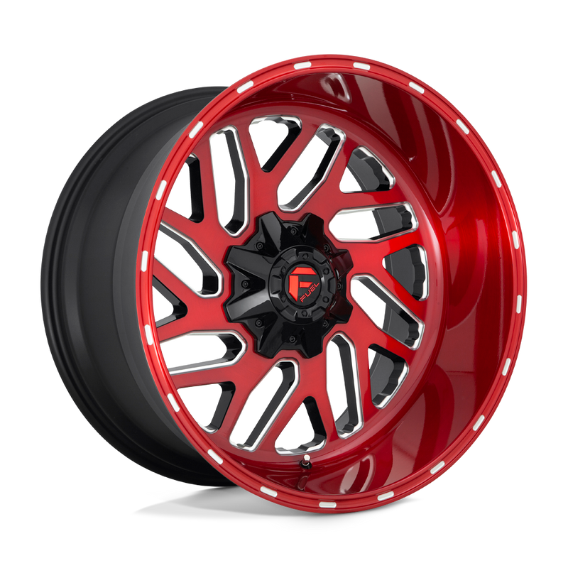 Fuel - D691 TRITON - CANDY RED MILLED - 22" x 10", -18 Offset, 8x180 (Bolt Pattern), 124.2mm HUB