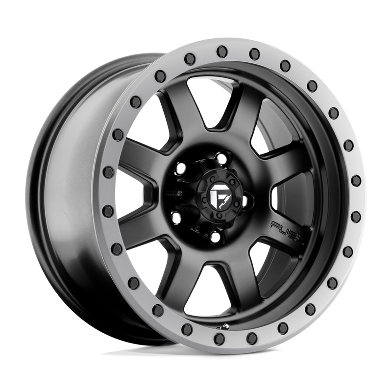 Fuel - D551 TROPHY - Black - MATTE BLACK GUN METAL RING - 17" x 8.5", -6 Offset, 5x127 (Bolt Pattern), 78.1mm HUB