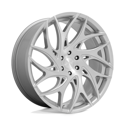DUB - S261 G.O.A.T. - Silver - SILVER BRUSHED FACE - 24" x 10", 10 Offset, 5x127 (Bolt Pattern), 78.1mm HUB