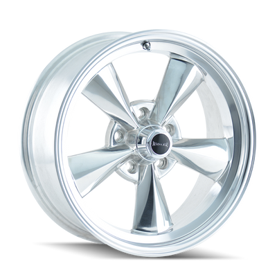 Ridler - 675 - Chrome - POLISHED - 17" x 7", 0 Offset, 5x114.3 (Bolt Pattern), 83.8mm HUB