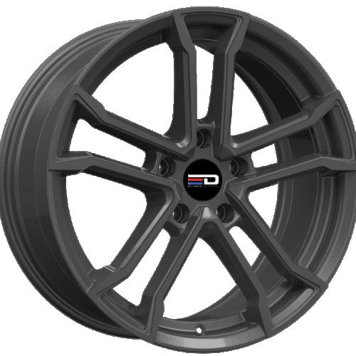 Euro Design - Monaco - Gunmetal - Matte Gunmetal - 17" x 7.5", 45 Offset, 5x114.3 (Bolt Pattern), 56.1mm HUB
