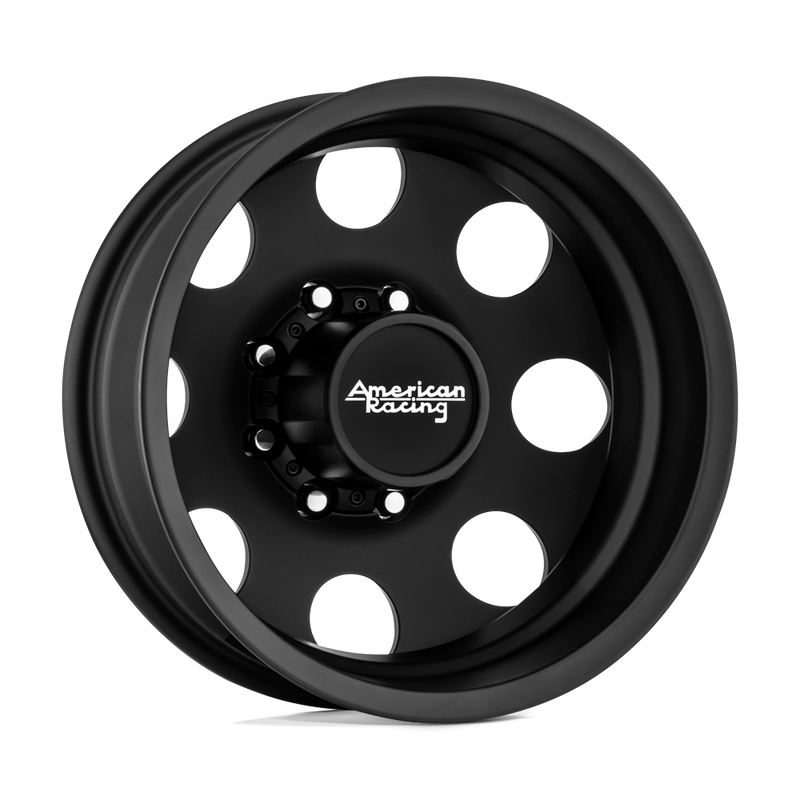 American Racing - AR204 BAJA DUALLY - Black - SATIN BLACK - 17" x 6.5", -140 Offset, 8x210 (Bolt Pattern), 154.3mm HUB