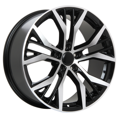 ART - Replica 38 - Black - Gloss Black - Machined Face - 18" x 8", 45 Offset, 5x112 (Bolt Pattern), 57.1mm HUB
