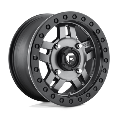 Fuel UTV - D918 ANZA BEADLOCK - Gunmetal - MATTE GUN METAL - 15" x 7", 38 Offset, 4x156 (Bolt Pattern), 132mm HUB