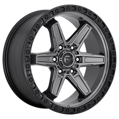 Fuel - D698 KICKER - Gunmetal - MATTE GUN METAL BLACK BEAD RING - 18" x 9", 1 Offset, 5x150 (Bolt Pattern), 110.1mm HUB