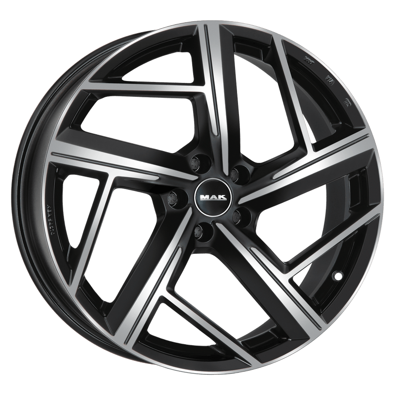 Mak Wheels - QVATTRO - Black - BLACK MIRROR - 19" x 8.5", 38 Offset, 5x112 (Bolt Pattern), 66.5mm HUB