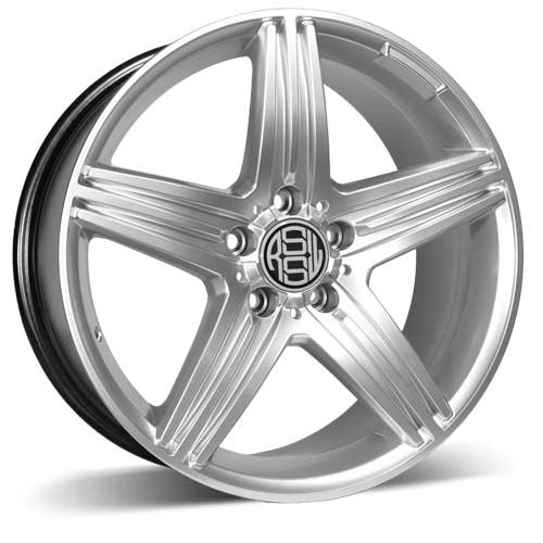 RSSW - Exclusive - Silver - Hyper silver - 20" x 8.5", 42 Offset, 5x112 (Bolt Pattern), 66.6mm HUB