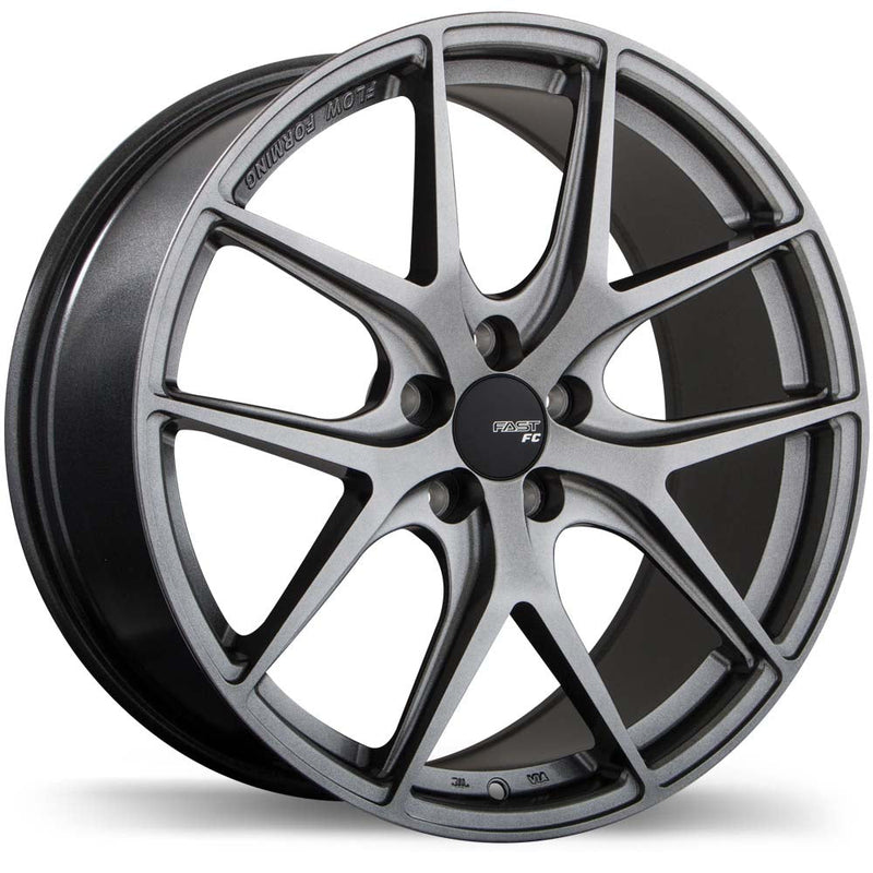 Fast Wheels - FC04 - Grey - Titanium - 18" x 8", 30 Offset, 5x120 (Bolt Pattern), 72.6mm HUB