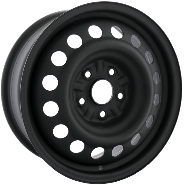 Envy Wheels - NX6 STEEL WHEEL - Black - FLAT BLACK - 16" x 6.5", 45 Offset, 5x114.3 (Bolt Pattern), 60.1mm HUB