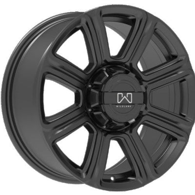Wildland - Hurricane - Black - Gloss Black - 18" x 8", 18 Offset, 6x135/139.7 (Bolt Pattern), 87.1mm HUB